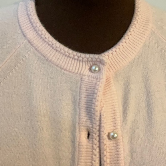 Vintage Goodclothes Petite Cardigan Sweater Baby Pink Size PM Round Neck Button - Picture 4 of 7